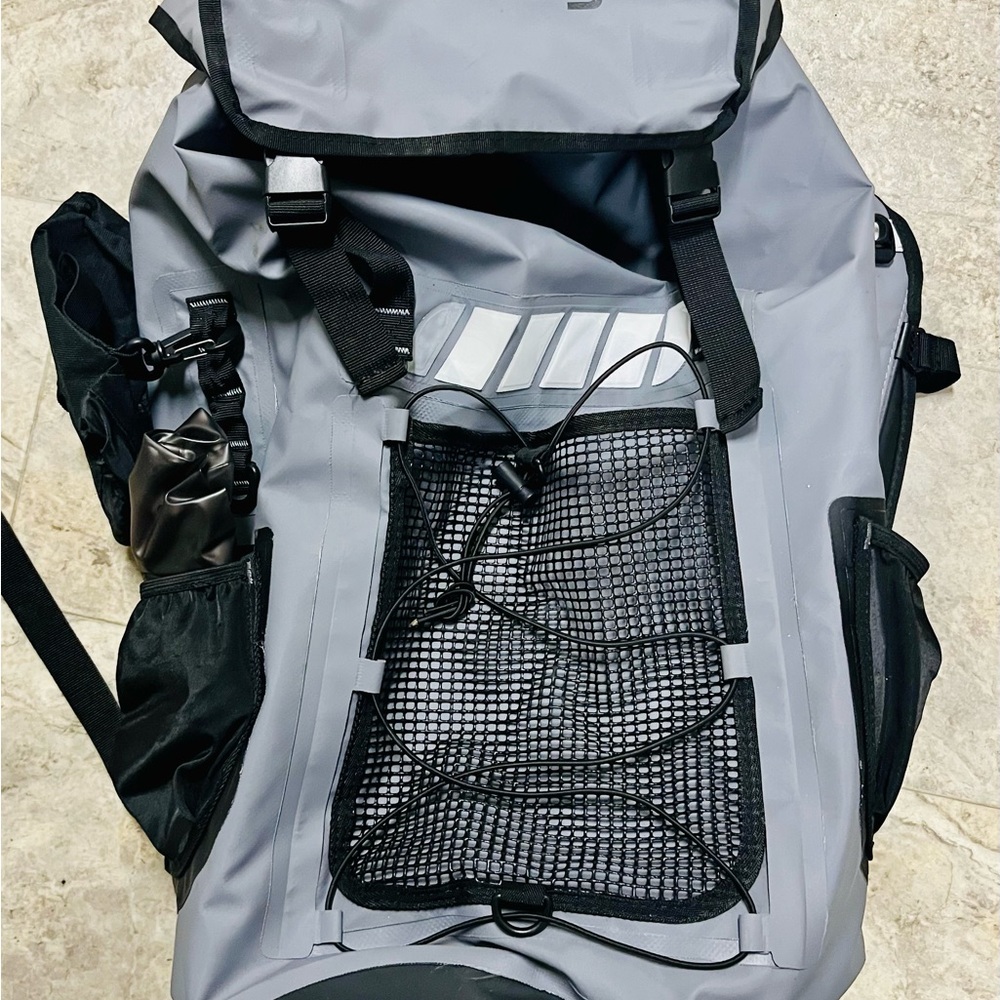 Gray and Black Backpack